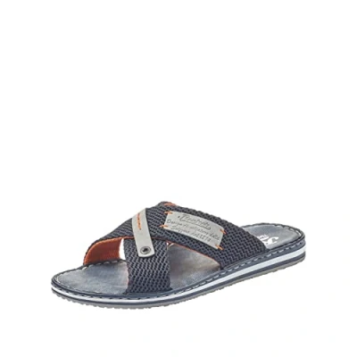 Afbeelding van Rieker 21539 herensandalen, Gecombineerd blauw.