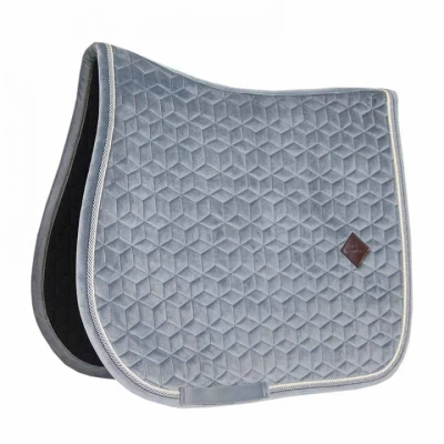 Afbeelding van Kentucky Zadeldekje Basic Velvet Springen Grijs Cob