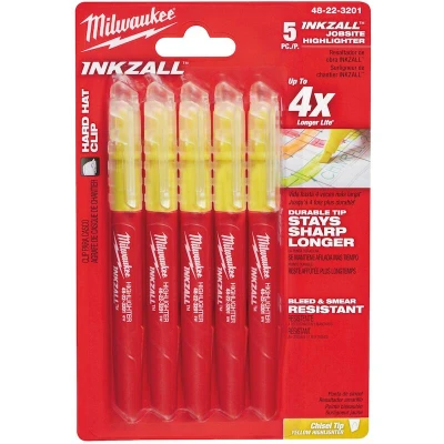 Afbeelding van MILWAUKEE 48223201 INKZALL markeerstift geel (5 st.)