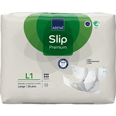 Afbeelding van ABENA Incontinentie Slip Premium L1 Eendelig Verband ter Bescherming van Zwaar Urineverlies en (Dunne) Ontlasting Perfecte Aansluiting door Flexibele Sluitstrips 26 Stuks