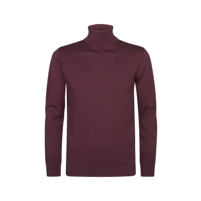 Afbeelding van Petrol Industries Heren Coltrui Regular Fit Trui Truien Pullover Rood Maat S
