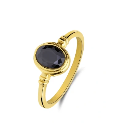 Afbeelding van Lucardi Ring goldcoloured, Dames, Maat: 47, Gold/coloured