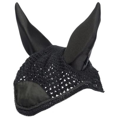 Image de Harry&#039;s Horse Bonnet Anti Mouches Silencer Noir Cob