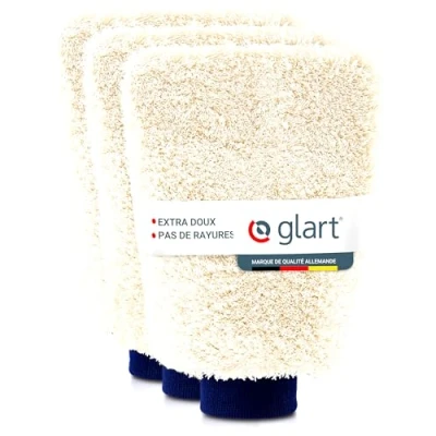 Afbeelding van Glart 44WH set van 3 premium microvezelwashandschoenen om de Auto te wassen onderhoud