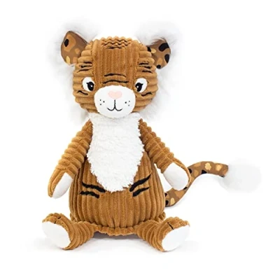 Afbeelding van LES DÉGLINGOS Groot origineel pluche (Speculos de tijger) knuffeldier baby jongens ultrazachte stof geboortegeschenken bruin