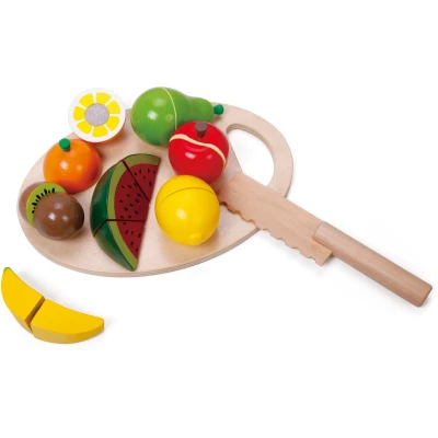 Afbeelding van Classic World Houten Snijfruit met Snijplank, 17dlg.