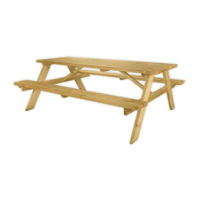 Afbeelding van Goedkopepicknicktafels.nl Picknicktafel Deluxe 210cm Tuintafel 6 Tot 8 Persoons Duurzaam Behandelde Tuin Tafel