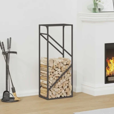 Afbeelding van Brandhoutrek 40x25x100 cm koudgewalst staal zwart