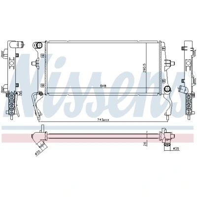 Afbeelding van Radiateur NISSENS 636728