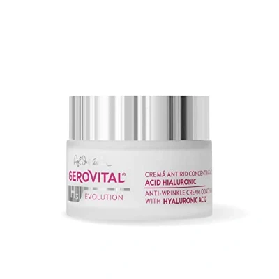 Image de Crème Visage Anti rides avec 3% Acide Hyaluronique, Hydratation Intense et Immédiate, Effet Lifting, Remplit Lisse les Rides, Gerovital H3 Evolution 50 ml