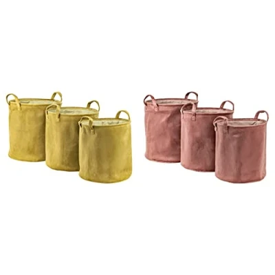 Afbeelding van Basket spelset DKD Home Decor Polyester 38 x 40 cm (2 Stuks)