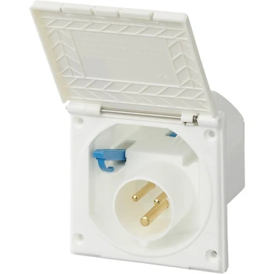 Afbeelding van Pro Plus CEE Wandinvoerdoos Vierkant 105 x mm 16 Ampère IP44 230 Volt 3 Polig Wit