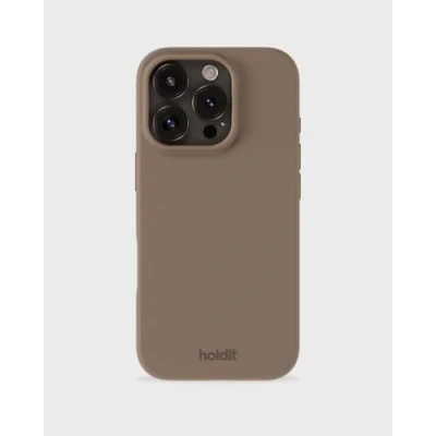 Afbeelding van Holdit Hoesje Geschikt voor iPhone 16 Pro Siliconen Silicone Case bruin