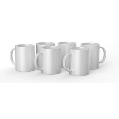 Image de 6 Mugs Céramique À Customiser Blanc 425 ml Cricut