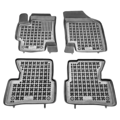 Afbeelding van REZAW PLAST 201002 Vloermatset Rubber voor en achter Zwart