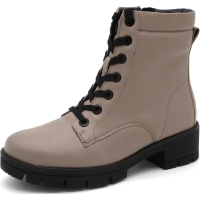 Afbeelding van Jana Dames Veterboot 25263 309 Taupe Wijdte H Maat 39