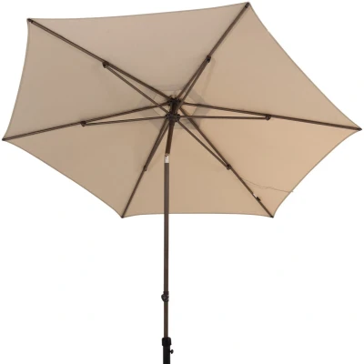 Afbeelding van Azzurro stokparasol 300 cmØ wenge frame zand 4 Seasons Outdoor