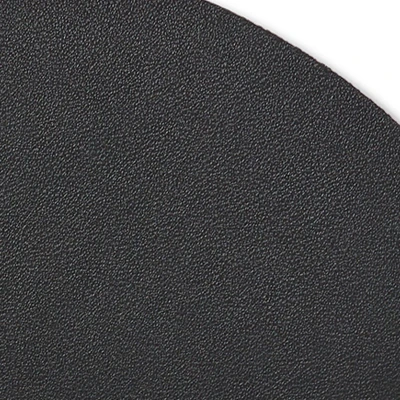 Afbeelding van Zeller onderzetters voor glazen lederlook 6x zwart 12 x 10 cm