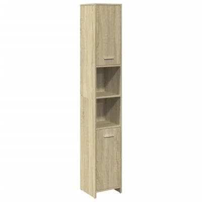 Afbeelding van Badkamerkast 30x30x183,5 cm spaanplaat sonoma eikenkleurig