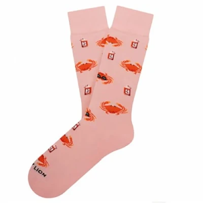 Afbeelding van Jimmy Lion sokken cool crab roze 36 40