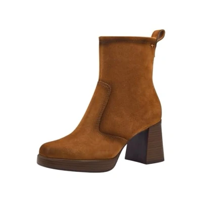 Afbeelding van Tamaris Korte laarzen, Dames, Maat: 36, Cognac Leer