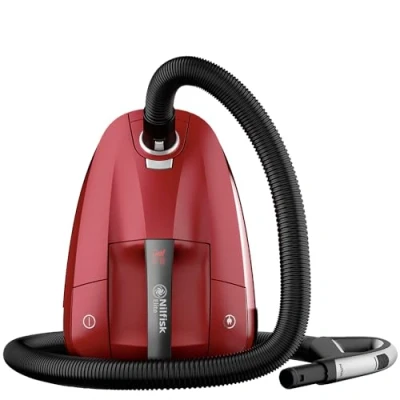 Afbeelding van Nilfisk Elite stofzuiger voor vloeren en tapijten anti allergene met HEPA filter, verwijdert mijten dierenharen, 3,6 l (450 W) (RCL14E08A2)