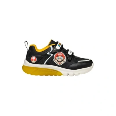 Afbeelding van Geox Nintendo Ciberdron BOY Light UP Sneakers laag voor kinderen, Maat: 28, Black/yellow Imitatieleer/ textiel