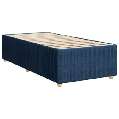 Image de vidaXL Cadre de lit sans matelas bleu 100x200 cm tissu
