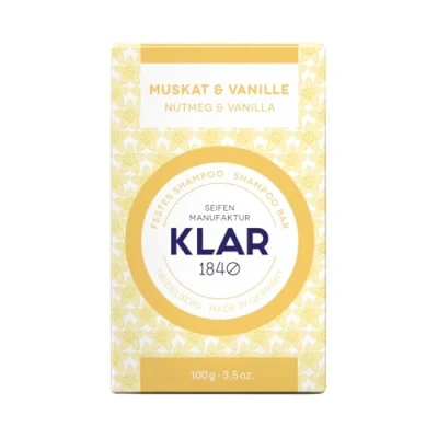 Afbeelding van Klar Seifen 11044 nootmuskaat en vanille vaste shampoo 100 g (voor normaal haar), geschikt voor haar, shampoo,