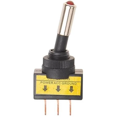 Afbeelding van Pro Plus Wipschakelaar LED 12 x 27 mm Volt Max. 10 Ampère Rood Blister