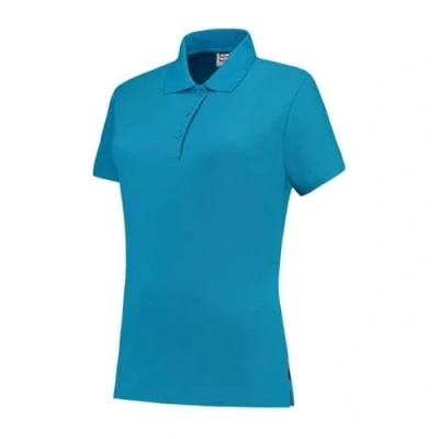 Afbeelding van Tricorp Dames Poloshirt Casual 201006 180gr Slim Fit Turquoise Maat XL