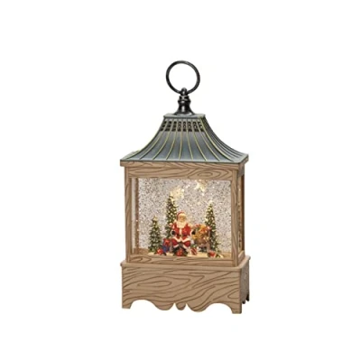 Afbeelding van Konstsmide 4288 000 LED lantaarn Kerstman Warmwit Natuur Watergevuld, Timer
