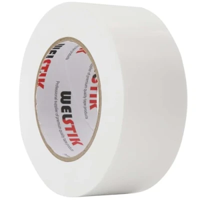 Afbeelding van WELSTIK Zelfklevende plakband van professionele kwaliteit, gekleurd voor reparaties, doe het zelven, knutselen, binnen en buiten, 50 mm x 41 m, 7,5 dik, wit