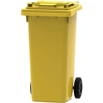 Afbeelding van Mini Rolcontainer / Afvalcontainer 120ltr Geel Rolcontainers en Afvalcontainers