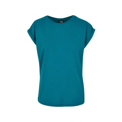 Afbeelding van Urban Classics Extended Shoulder Tshirt basic, Dames, Maat: 5XL, Watergreen