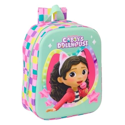 Afbeelding van Kinderrugzak Gabby&#039;s Dollhouse Multicolour 22 x 27 10 cm 3D