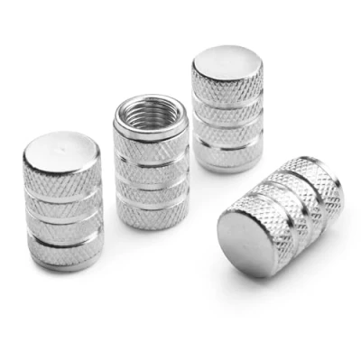 Afbeelding van Pitlane Performance® 4 stuks aluminium ventieldoppen Voor autobanden auto, SUV, motorfiets, fiets Zilver Comfortabel