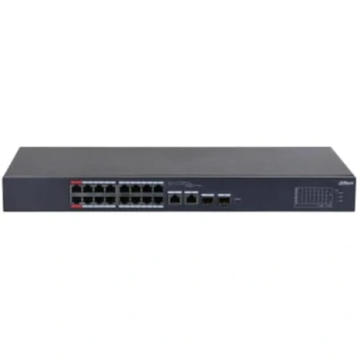 Afbeelding van Dahua SWITCH CLOUD DH CS4218 16ET 135 MET 16 POORTEN POE 135W (18 Havens), Netwerkschakelaar, Zwart