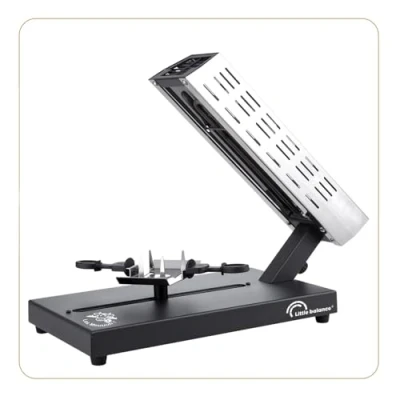 Afbeelding van LITTLE BALANCE 8761 Savoyarde 1/4 slijpschijf Meuuuh...!, traditionele wisser kwart slijpschijf, 4 personen, schuifkaashouder, PFAS vrij, antiaanbaklaag, 600 W, roestvrij staal/zwart