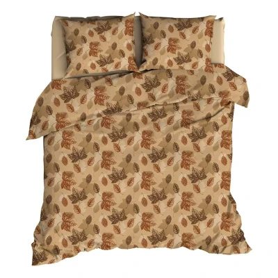 Afbeelding van Satin d&#039;Or Mapple Dekbedovertrek Tweepersoons 200x200/220 cm Camel