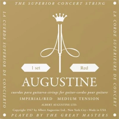 Image de JEU DE CORDES GUITARE AUGUSTINE IMPERIAL ROUGE