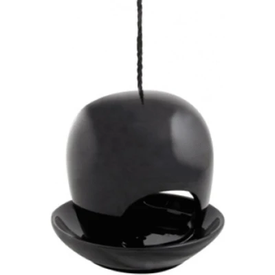 Afbeelding van Esschert Design Vogelvoederhuisje Zwart 19 x 18 cm