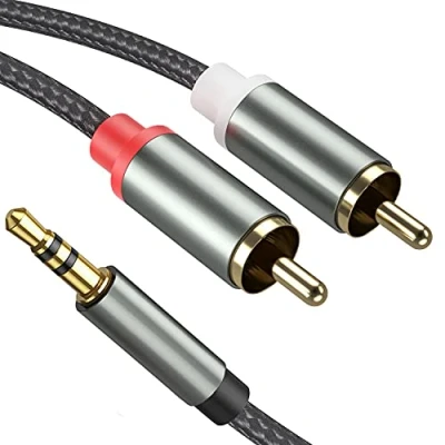 Afbeelding van Froggen RCA Stereo Audio Jack Kabel 3.5mm naar 2 RCA, Compatibel met Versterker HiFi Sound Bar Home Theater TV Auto Smartphone