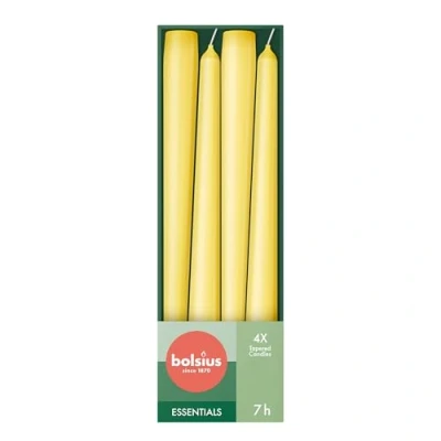 Afbeelding van Bolsius Gotische Kaarsen 4 Stuks Sunny Yellow
