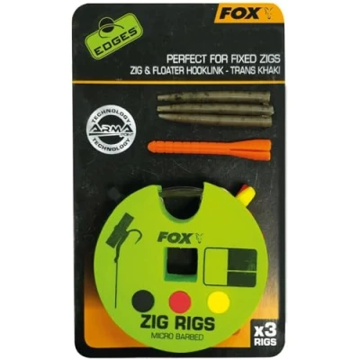 Afbeelding van Fox Edges Zig Rig 3ft 12lb Size 8 3pcs End Tackle