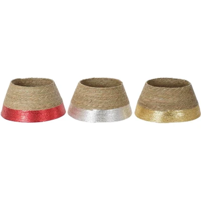 Afbeelding van Kerstboomrok DKD Home Decor Zeegras (45 x 45 24 cm) (3 Stuks)
