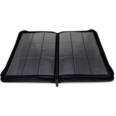 Afbeelding van docsmagic.de Pro Player 9 Pocket Zip Album Black 360 kaartbinder MTG PKM YGO ritssluiting zwart