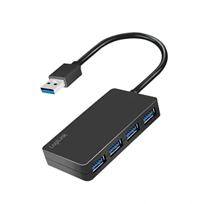 Afbeelding van LogiLink UA0396 USB 3.1 Gen 1 hub Zwart