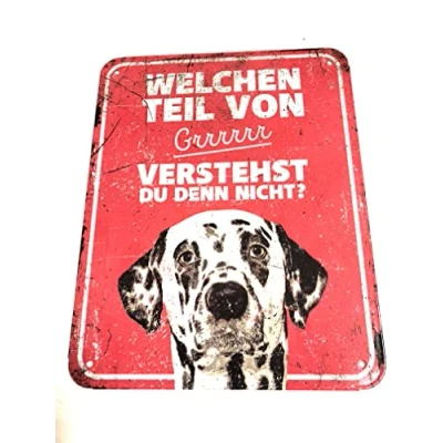 Afbeelding van D&amp;d Home Waakbord Hond Waarschuwingsbord Dalmatian De 25x20x0,3cm Rood 1st