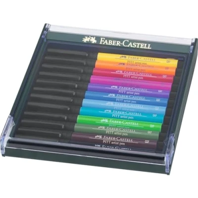 Afbeelding van Faber Castell tekenstift Pitt Artist Pen Bright 12 stuks FC 267421